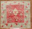 Red Square Turkish Rug No. j3453