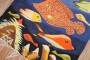 Vintage Fish Design European Kilim No. j3621