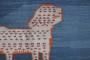 Blue Kilim Animal Wall Hanging No. j3631