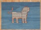 Blue Kilim Animal Wall Hanging No. j3631