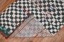 Vintage Moroccan Checkerboard Runner No. j3656