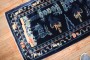 Chinese Reindeer Bird Navy Rug No. j3687