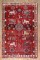 Red Folk Art Animal Gabbeh Rug No. j3805