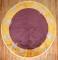 Round Nepalese Deco Vintage Rug No. j3821