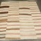 Room Size Ivory Striped Turkish Square Kilim No. j4223