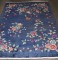 Blue Art Deco Floral Chinese Rug No. j4383