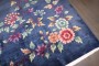 Blue Art Deco Floral Chinese Rug No. j4383