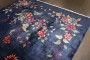 Blue Art Deco Floral Chinese Rug No. j4383