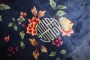 Blue Art Deco Floral Chinese Rug No. j4383