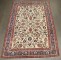 19th Century Floral Ivory Antique Tehran Rug No. j4534