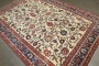 19th Century Floral Ivory Antique Tehran Rug No. j4534