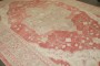 Red Ivory Medallion Oversize Antique Turkish Oushak Carpet No. j4565