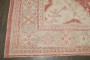 Red Ivory Medallion Oversize Antique Turkish Oushak Carpet No. j4565