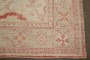 Red Ivory Medallion Oversize Antique Turkish Oushak Carpet No. j4565