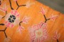 Bright Orange Floral Vintage Tibetan Rug No. j4589