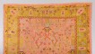 Square Pink Chartreuse Antique Turkish Oushak Rug No. j4602