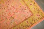 Square Pink Chartreuse Antique Turkish Oushak Rug No. j4602