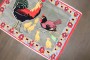 Cotton Persian Pictorial Rooster Bird Rug No. j4659