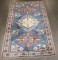 Blue Vintage Inspired Caucasian Rug No. j4884