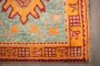 Square Blue Orange Antique Oushak Rug No. j4931