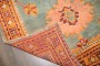 Blue Orange Old Square Oushak Rug No. j4933
