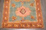 Blue Orange Old Square Oushak Rug No. j4933