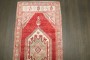 Red Pink Turkish Anatolian Small Rug No. j4973