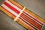 Colorful Turkish Vintage Konya Striped Small Rug No. j5038
