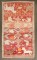 Red Floral Horse Goat Pigeon Gabbeh Vintage Rug No. j5126