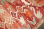 Red Floral Horse Goat Pigeon Gabbeh Vintage Rug No. j5126