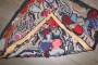 Colorful Floral American Hooked Small Square Rug No. j5169