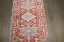 Red Persian Icy Blue Heriz Runner No. j5198