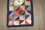 American Hooked Geometric Diamond Grid Rug No. j5264