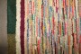 Striped American Hooked Baby Size Rug No. j5265
