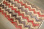 Mid Century Modern Minimalist Turkish Zig Zag Tulu Shag Rug No. j5310