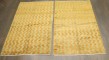 Pair of Yellow Vintage Turkish Tulu Chevron Rugs No. j5313