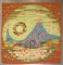 Mid-Century Modern European Abstract Space-Age Tapestry Kilim No. j5373