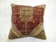 Crimson and Brown Turkish Rug Pillow No. p3283