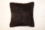 Black Mohair Rug Pillow No. p4711