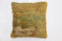 Chartreuse Green Worn Turkish Tulu Rug Pillow No. p4773