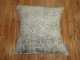 Large Square Gray and Blue Turkish Floor Pillow No. r4702