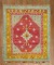 Colorful Turkish Tulu Scatter Square Rug No. r4769