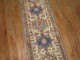 Skinny Ivory Antique Persian Heriz Runner No. r4857