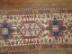 Skinny Ivory Antique Persian Heriz Runner No. r4857