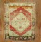 Square Medallion Turkish Throw Rug No. r4944