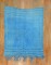 Wild Blue Vintage Turkish Mohair Rug No. r5000