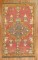 Antique Oushak Throw Rug No. r5062