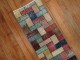 Mosaic Motif Vintage Turkish Deco Mini Rug No. r5139