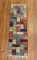 Mosaic Motif Vintage Turkish Deco Mini Rug No. r5139