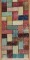 Mosaic Motif Vintage Turkish Deco Mini Rug No. r5139